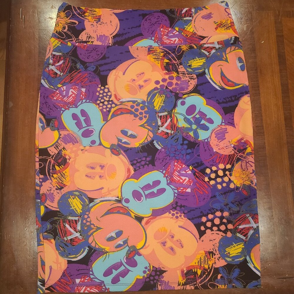 Lularoe Disney Mickey pencil skirt Pop Art size S